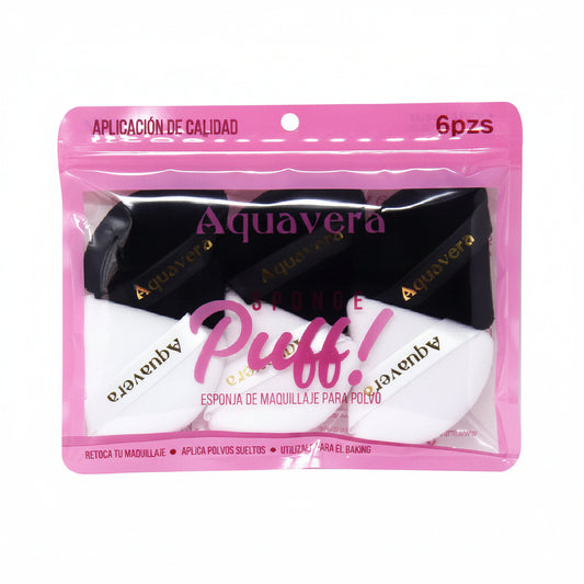 ESPONJAS DE MAQUILLAJE PARA POLVO AQUAERA 6U