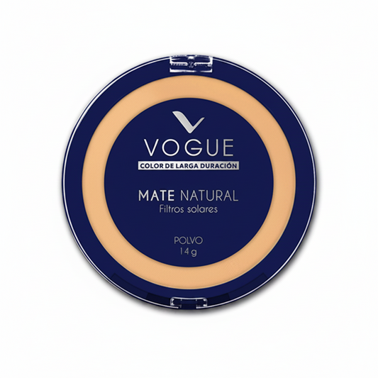 POLVO COMPACTO MATE NATURAL TONO CARAMELO VOGUE