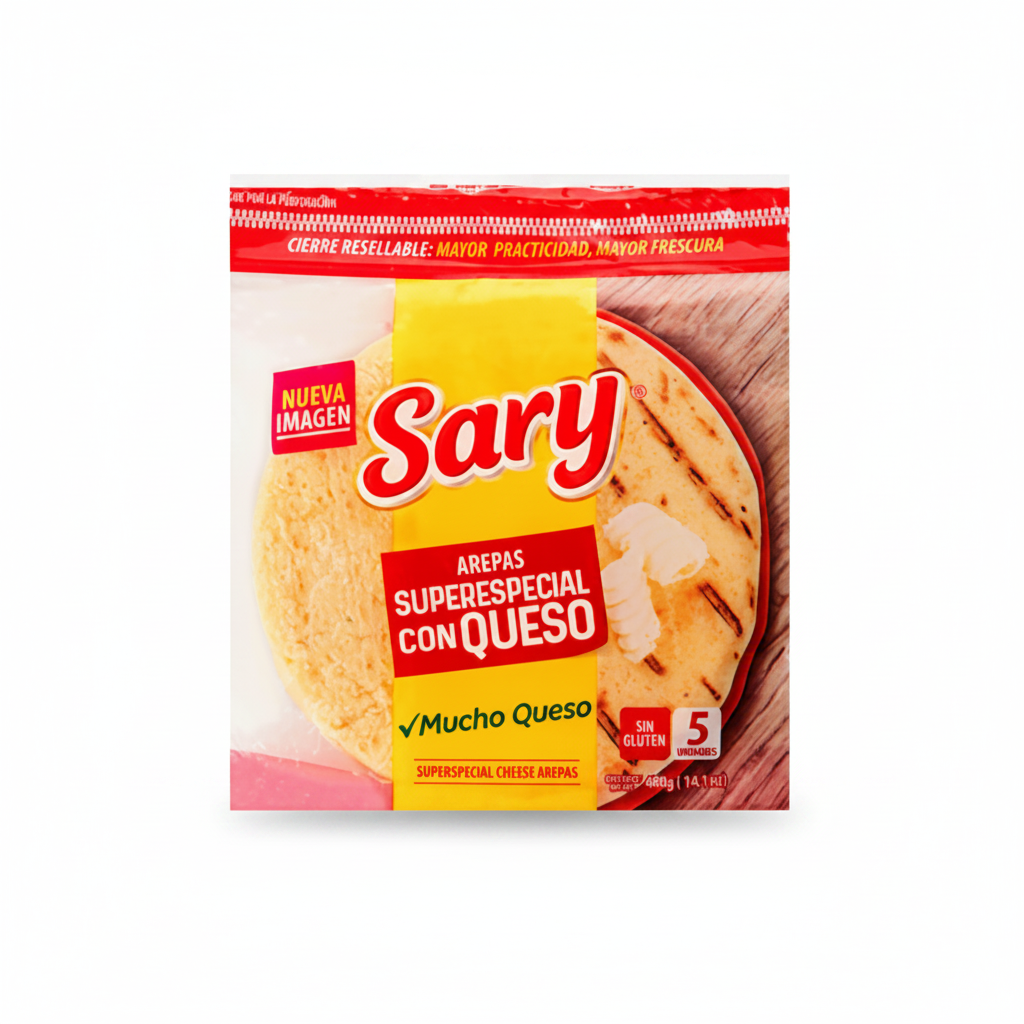 AREPAS SUPER ESPECIAL DE QUESO SARY 400GR