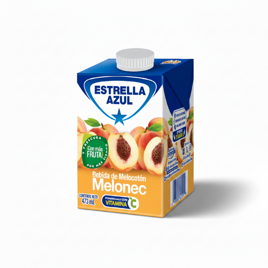 BEBIDA DE MELOCOTON ESTRELLA AZUL 473ML