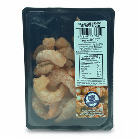 CAMARON ROJO PELADO JUMBO 340GR