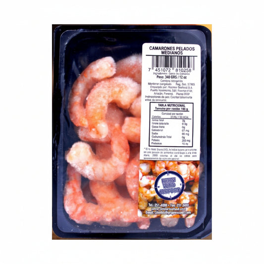 CAMARON ROJO PELADO MEDIANO 340GR