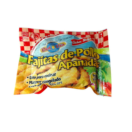 FAJITA DE POLLO APANADAS DEL DIA 340GR