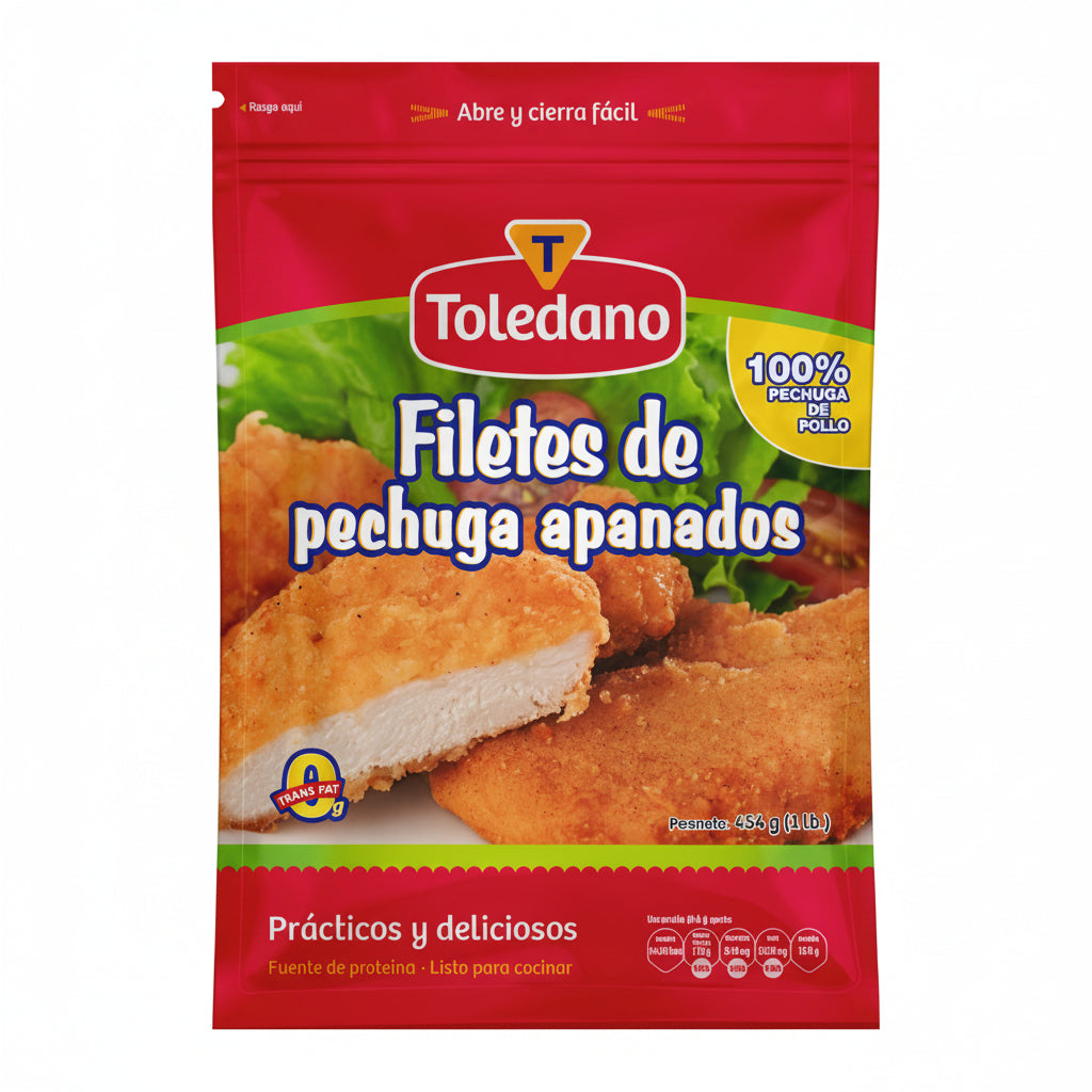 FILETE PECHUGA APANADA TOLEDANO 454GR