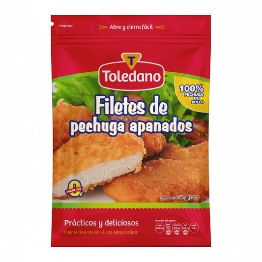 FILETE PECHUGA APANADA TOLEDANO 454GR