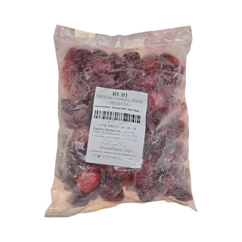 FRESAS CONGELADAS MEDIANAS 1KG RUBI