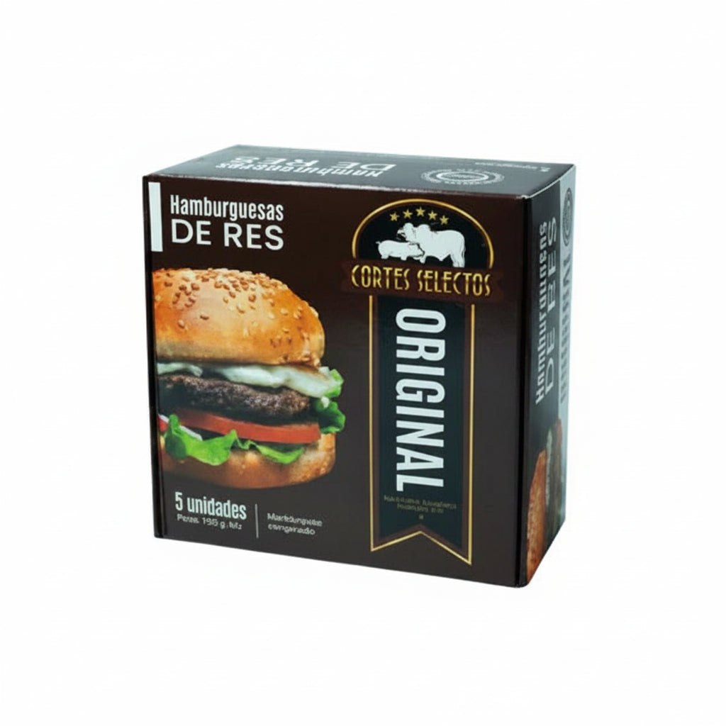 HAMBURGUESA DE RES ORIGINAL CORTE SELECTO 4OZ