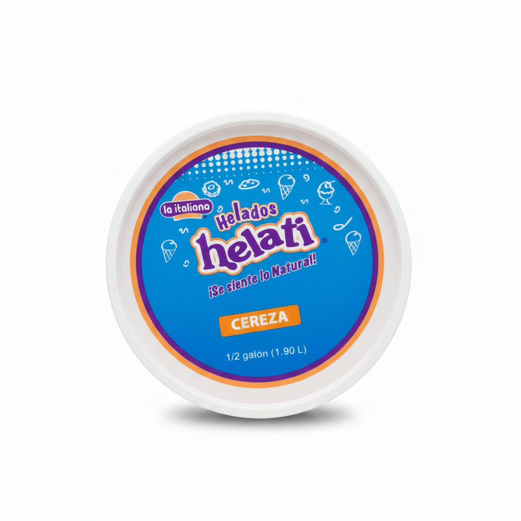 HELADO DE CEREZA EN ENVASE DE 1/2GL