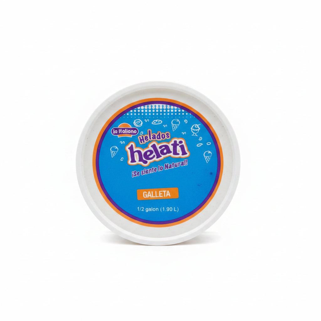 HELADO DE GALLETA EN ENVASE 1/2GL
