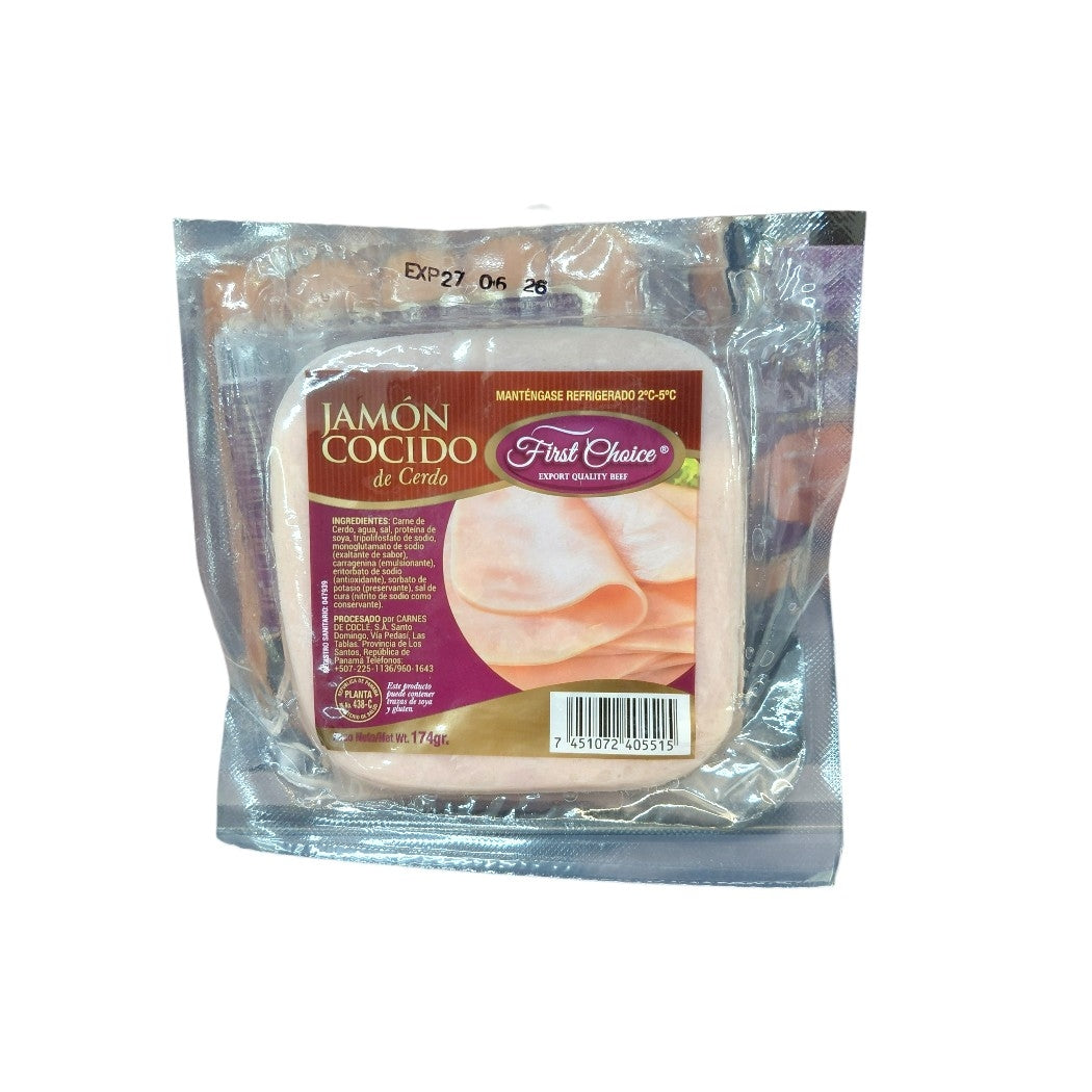 JAMON COCIDO CERDO FIRST CHOICE 174G