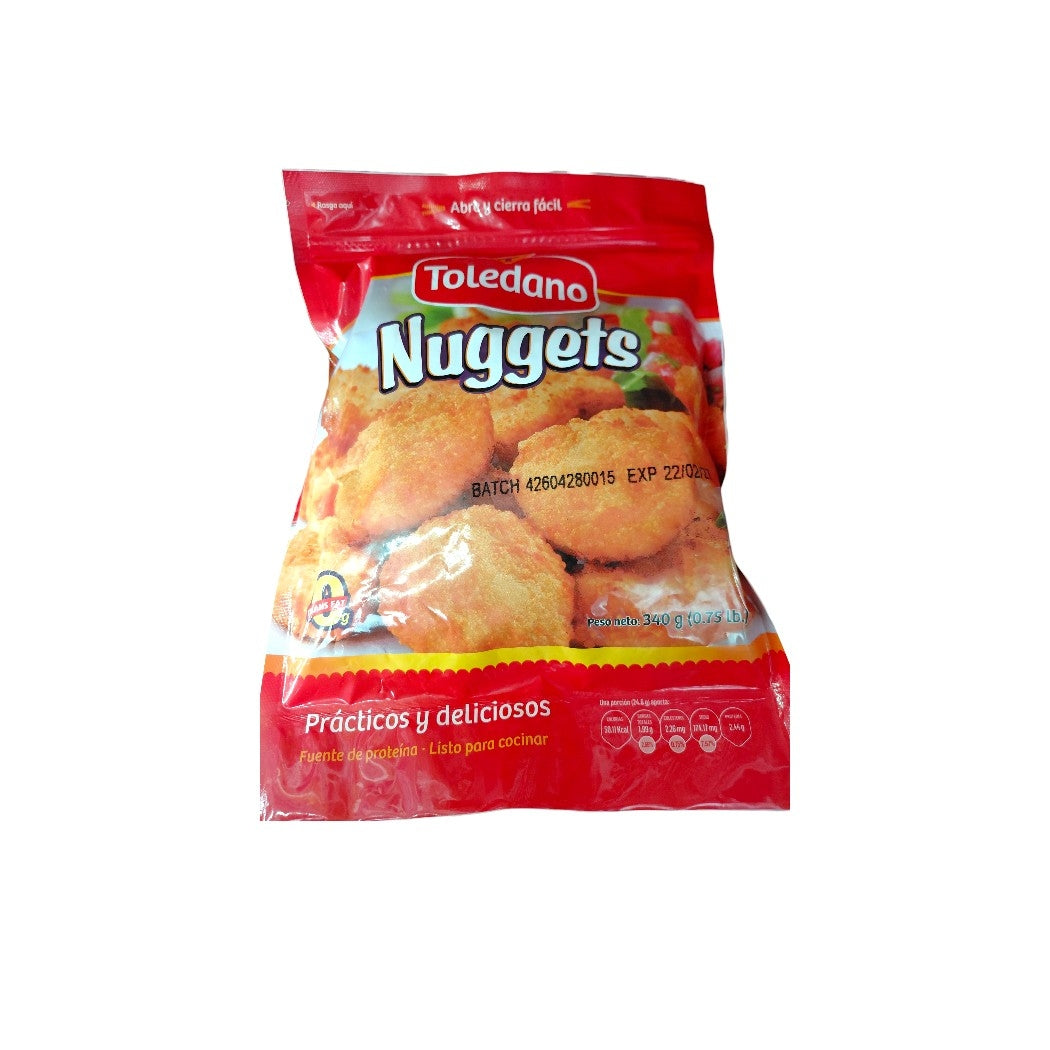 NUGGETS DE POLLO REGULAR TOLEDANO 340GR