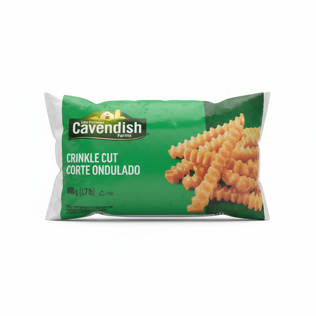PAPAS FRITAS CORTE ONDULADO CAVENDISH 800GR
