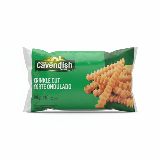 PAPAS FRITAS CORTE ONDULADO CAVENDISH 800GR