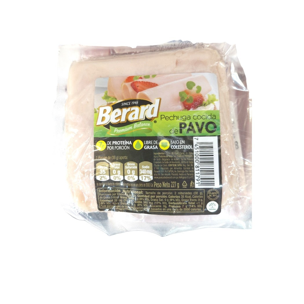PECHUGA COCIDA DE PAVO BERARD 227G
