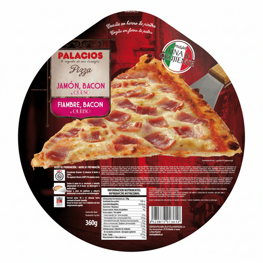 PIZZA JAMON/BACON/QUESO PALACIOS 360GR