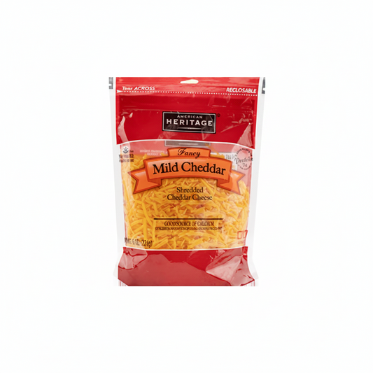 QUESO CHEDDAR RALLADO HERITAGE 8OZ