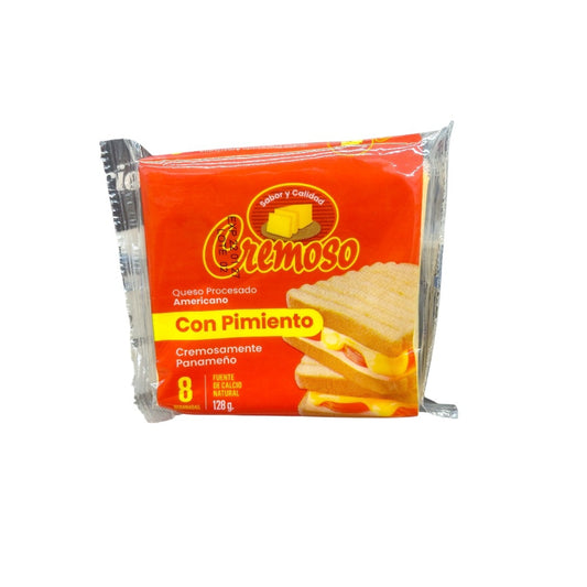 QUESO CON PIMIENTO CREMOSO 8REB 128GR