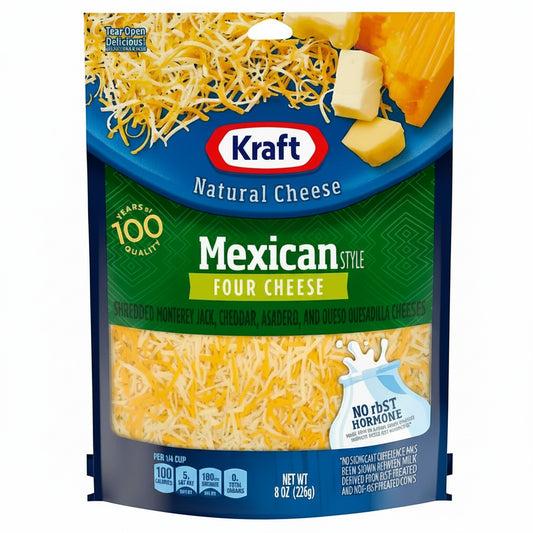 QUESO MEXICAN FOUR CHEESE SHREDDED KRAFT