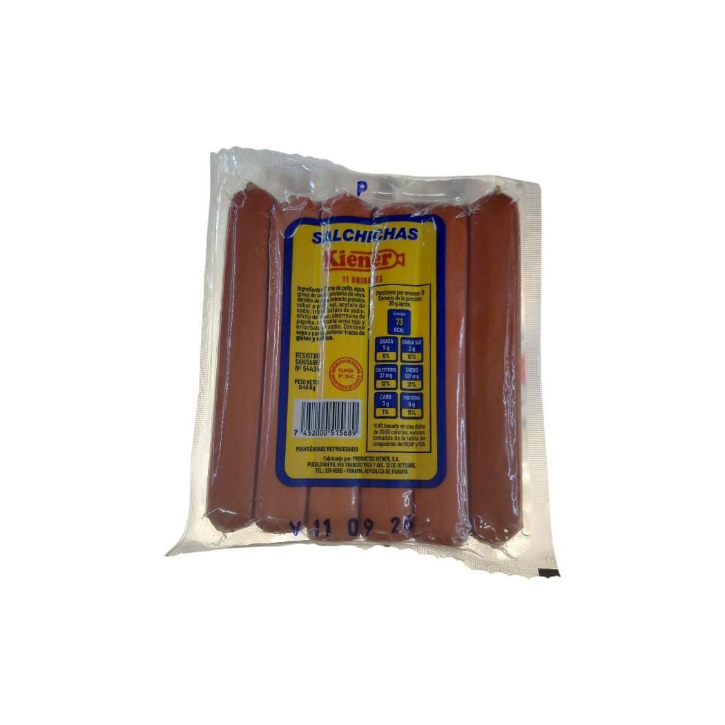 SALCHICHA DE POLLO KIENER 450G
