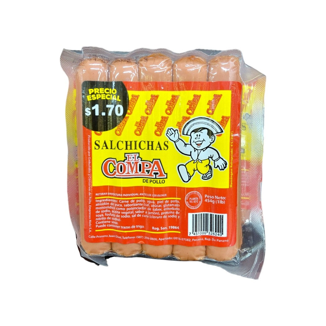 SALCHICHA EL COMPA REGULAR 1LB