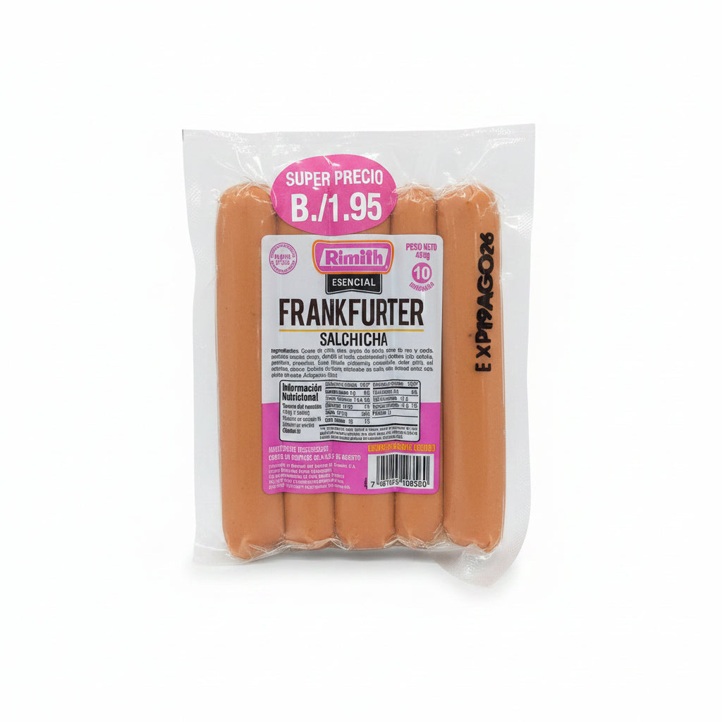 SALCHICHAS FRANKFURTER RIMITH 454GR