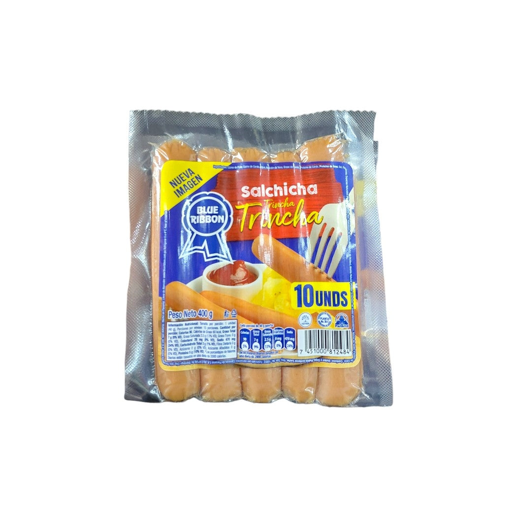SALCHICHA HOT DOG TRINCHA BLUE RIBBON 400GR