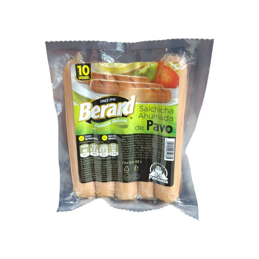 SALCHICHAS AHUMADAS PAVO BERARD 400GR