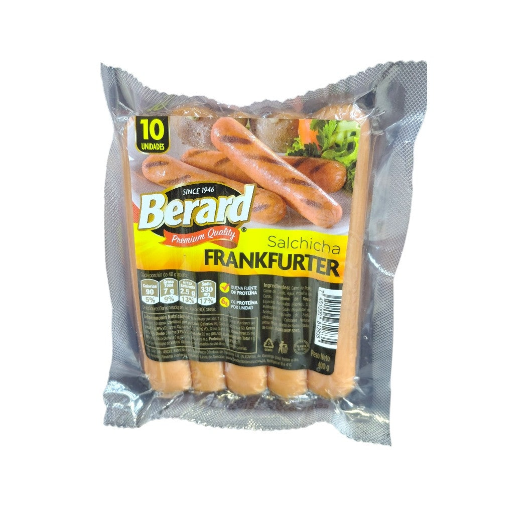 SALCHICHAS FRANKFURTER BERARD 400GR