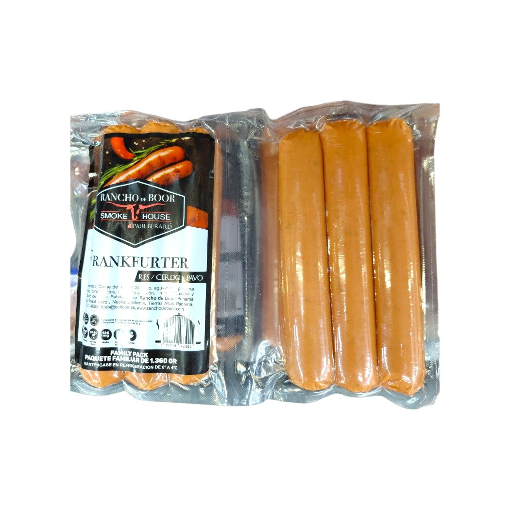SALCHICHA TRES CARNES RANCHO BOOR 1360GR