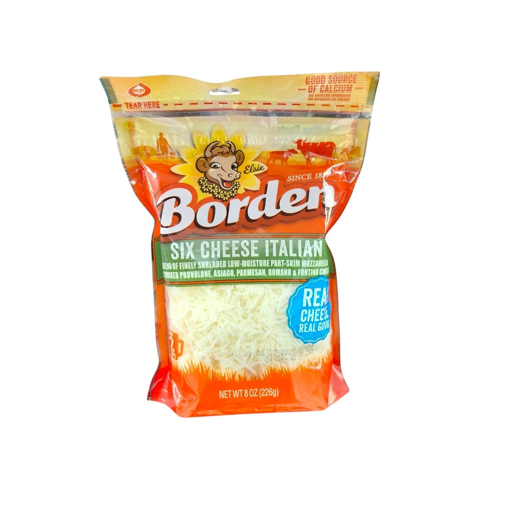 SIX CHEESE ITALIAN RALLADO BORDEN 8OZ