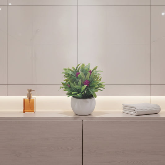 PLANTA ARTIFICIAL CON FLORES CHICA