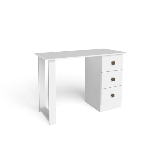ESCRITORIO BLANCO MINIMALISTA CON 3 GAVETAS