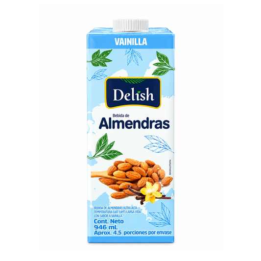 BEBIDA DE ALMENDRA CON VAINILLA DELISH 946ML