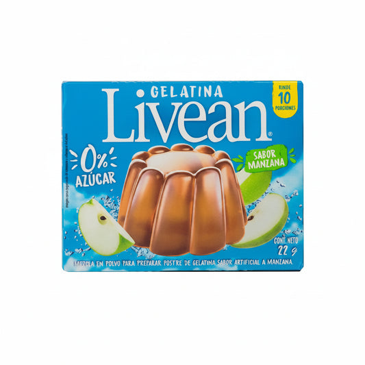 GELATINA SABOR MANZANA VERDE LIVEAN 22GR