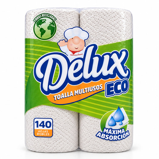 PAPEL TOALLA DELUX 70 HOJAS 2ROLLOS