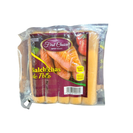 SALCHICHA DE POLLO FIRST CHOICE 408G