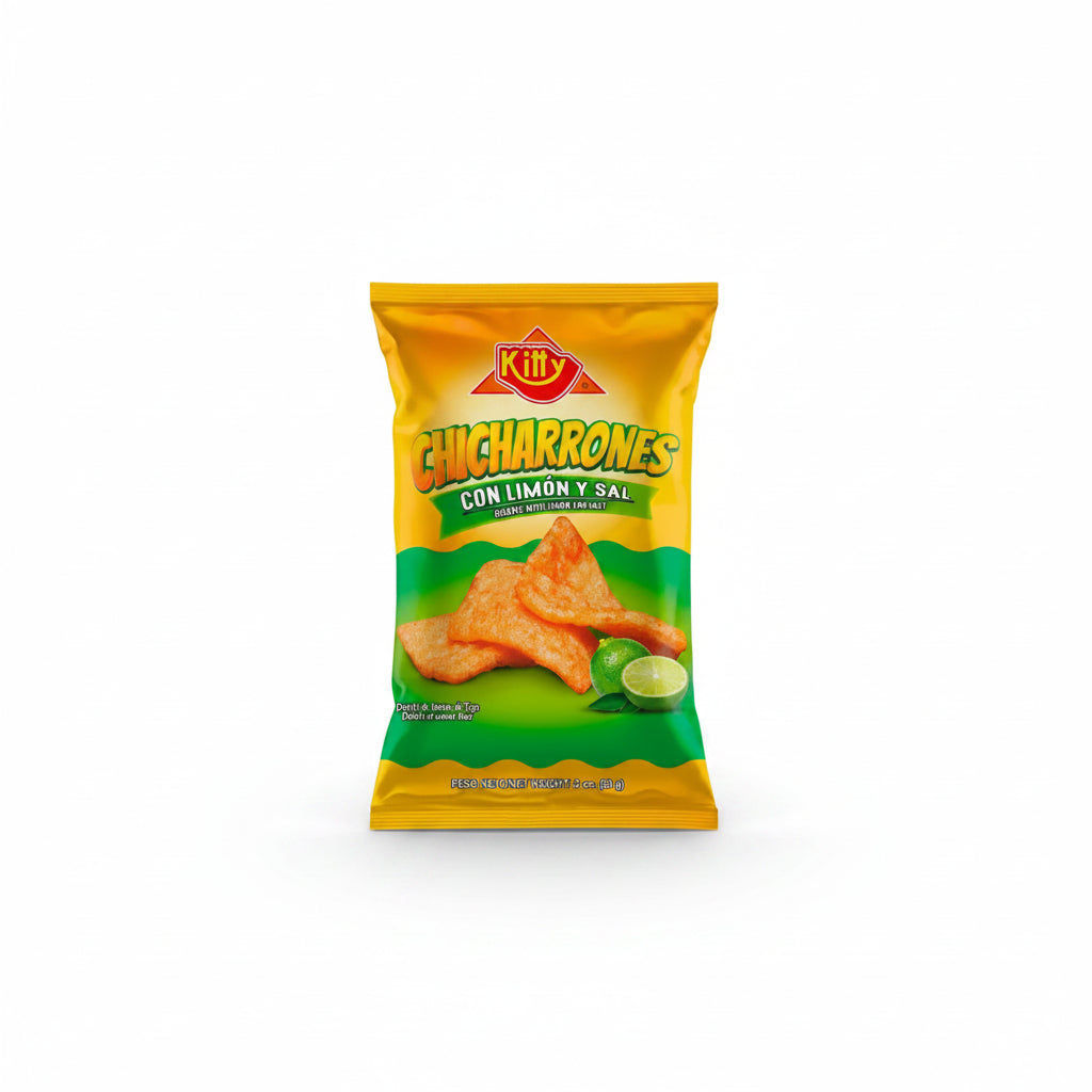 CHICHARRON LIMON Y SAL KITTY 60GR