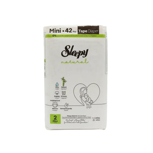 PAÑALES NATURAL 3-5KG MINI SLEEPY 42U