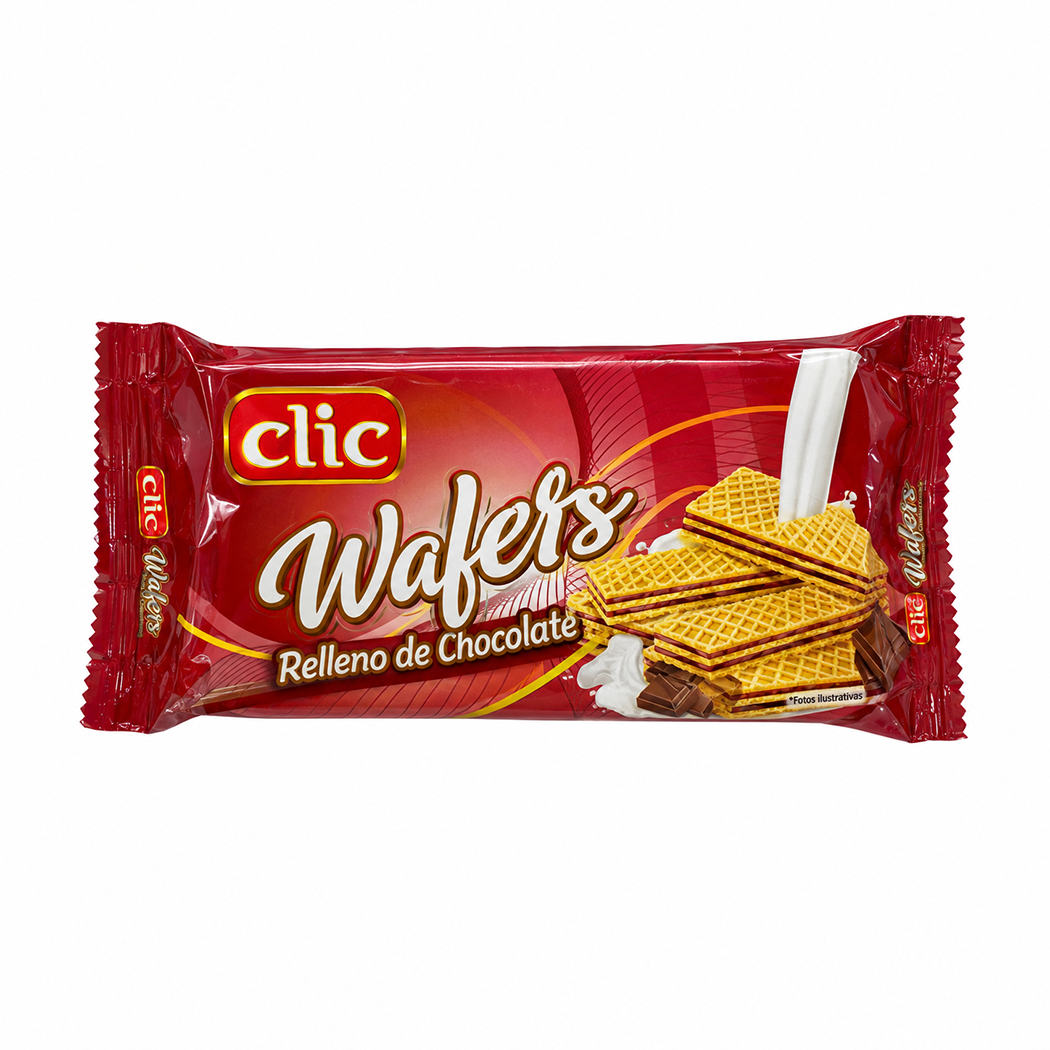 GALLETAS WAFER CHOCOLATE CLIC 100GR