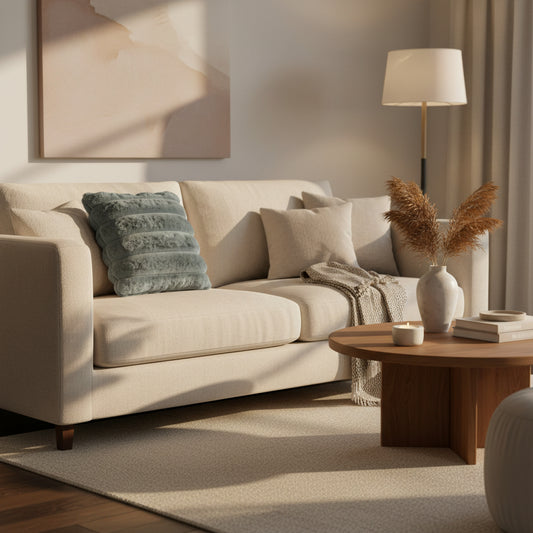 COJIN DECORATIVO AFELPADO CON DISEÑO A RAYAS GRIS