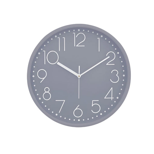 RELOJ DECORATIVO GRIS CON BLANCO