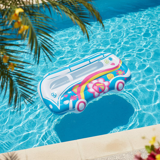 FLOTADOR INFLABLE CON DISEÑO DE AUTOBUS