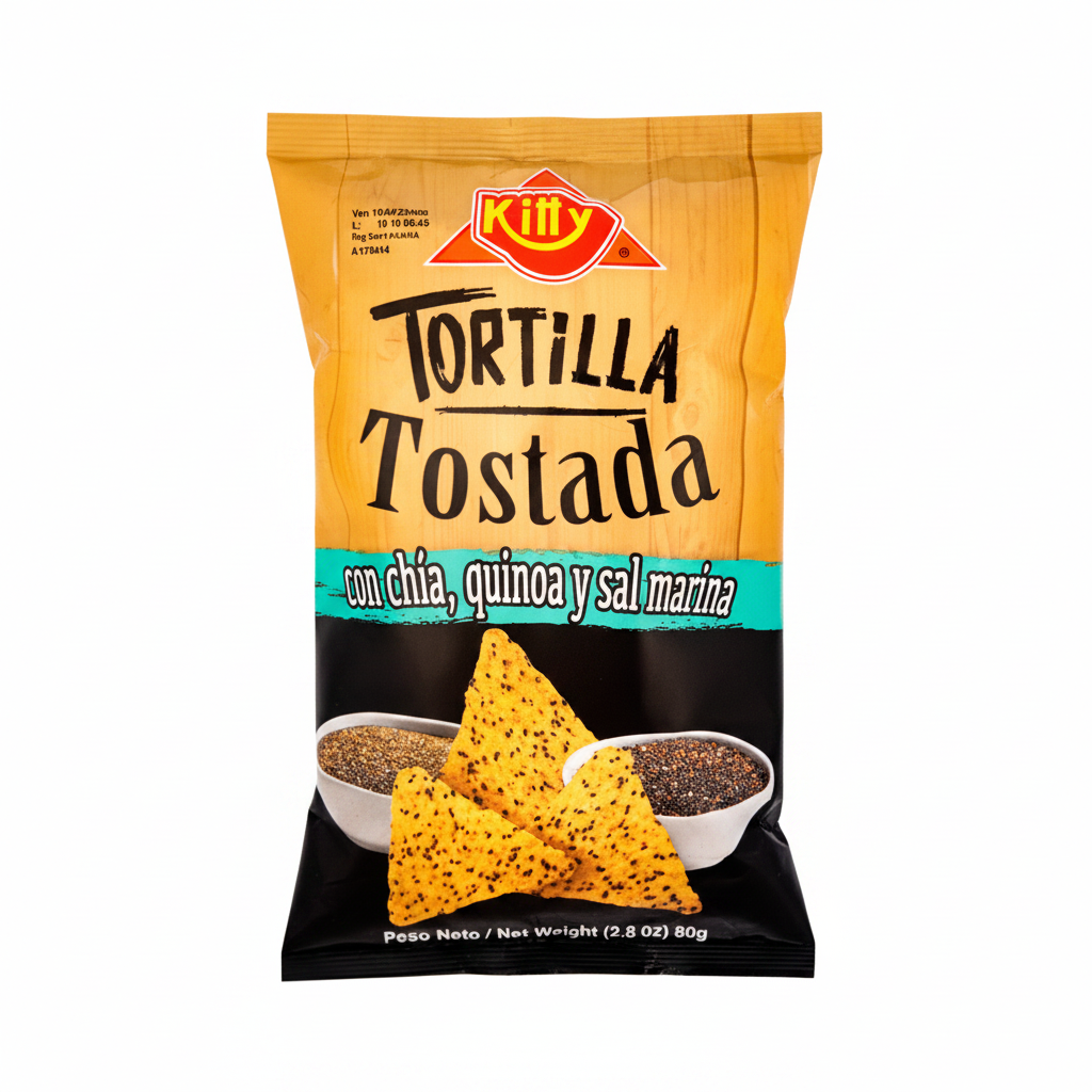 TORTILLA TOSTADA CON CHIA KITTY 80GR