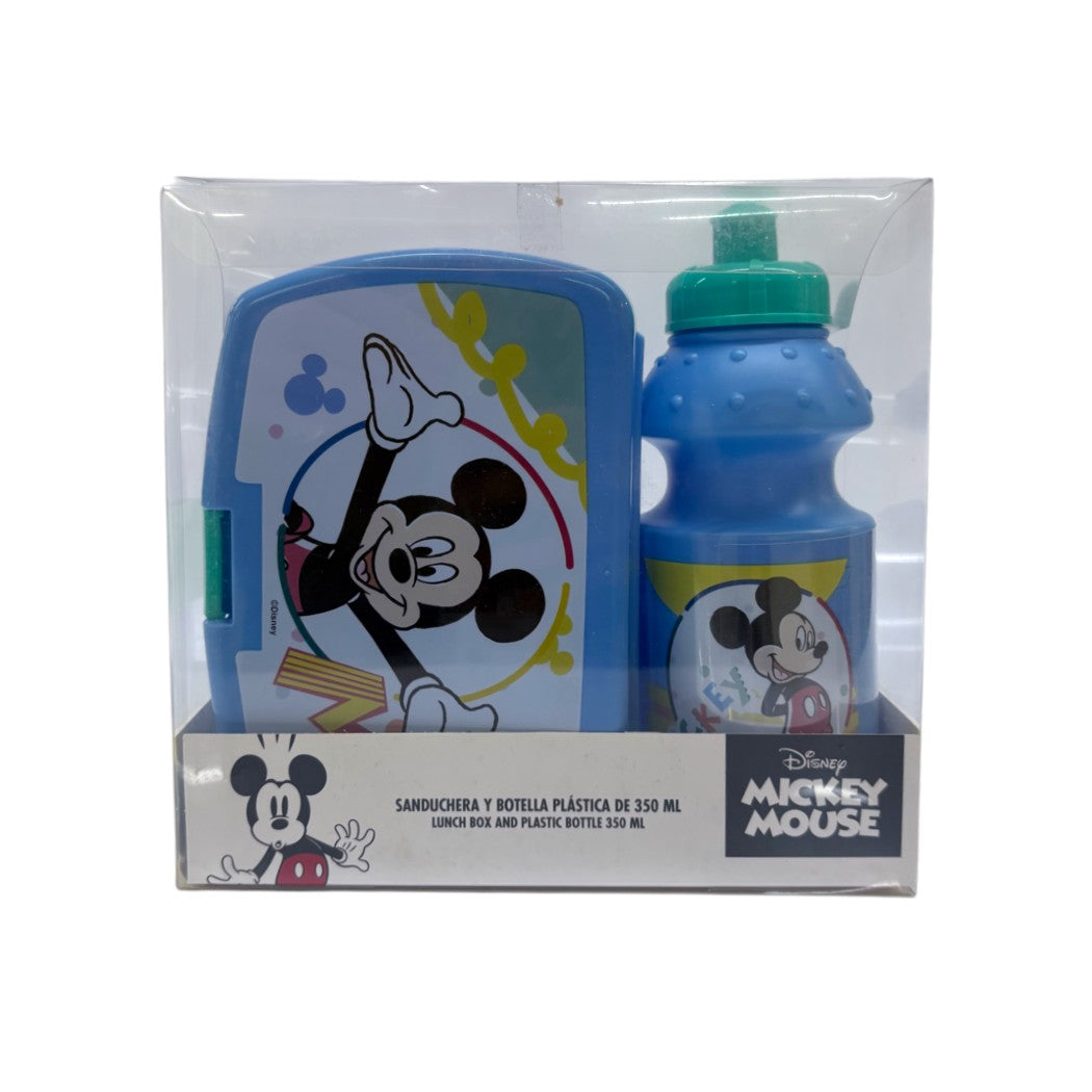 SET LONCHERA CON BOTELLA DE MICKEY MOUSE