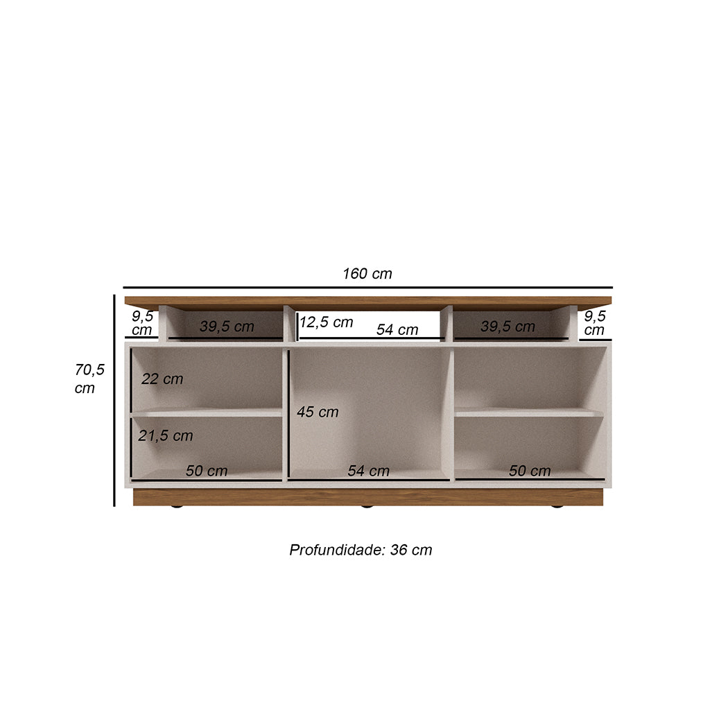 MUEBLE DE TV 8 COMPARTIMIENTOS ABIERTOS