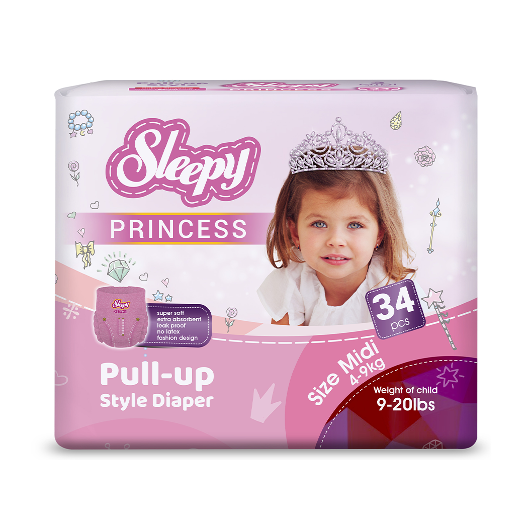 PAÑALES PANT MIDI PRINCESS 34U
