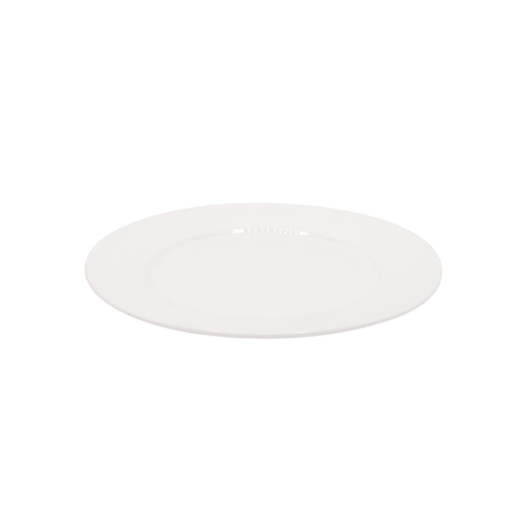 PLATO LLANO DE CERAMICA BLANCO 10.5PLG