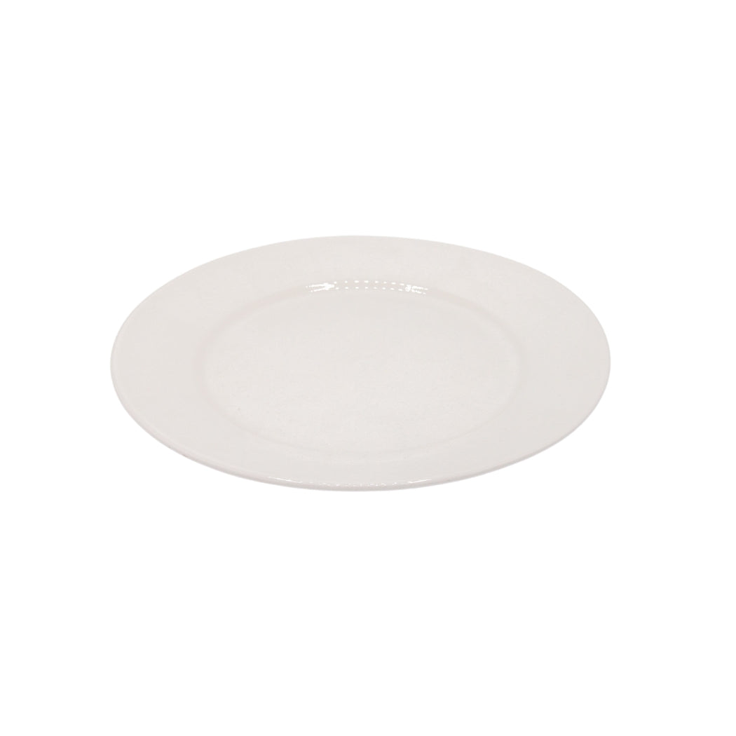 PLATO LLANO DE CERAMICA BLANCO 10.5PLG