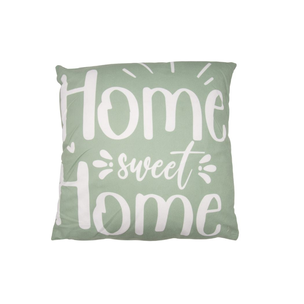 COJIN DECORATIVO CON FRASES EN LETRAS BLANCAS