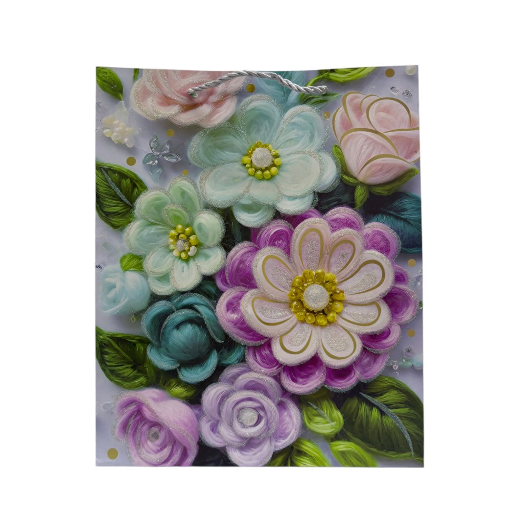 BOLSA DE REGALO MEDIANA DE FLORES